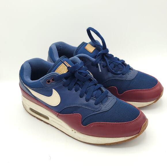 Nike Air Max 1 Navy Team Red Men's Size 8.5 - Picture 2 of 9